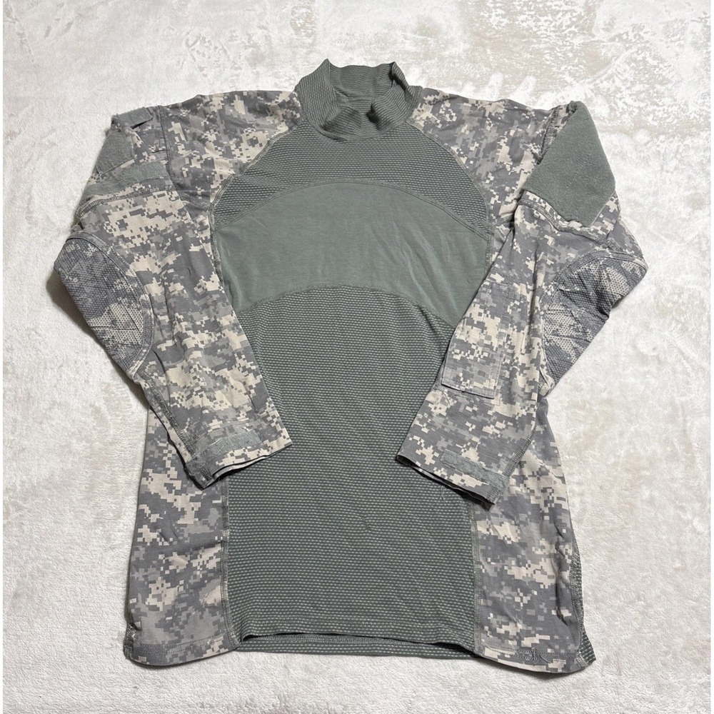 Massif Mountain Gear Shirt Mens Small Army Combat Green Digital Camo Long Sleeve